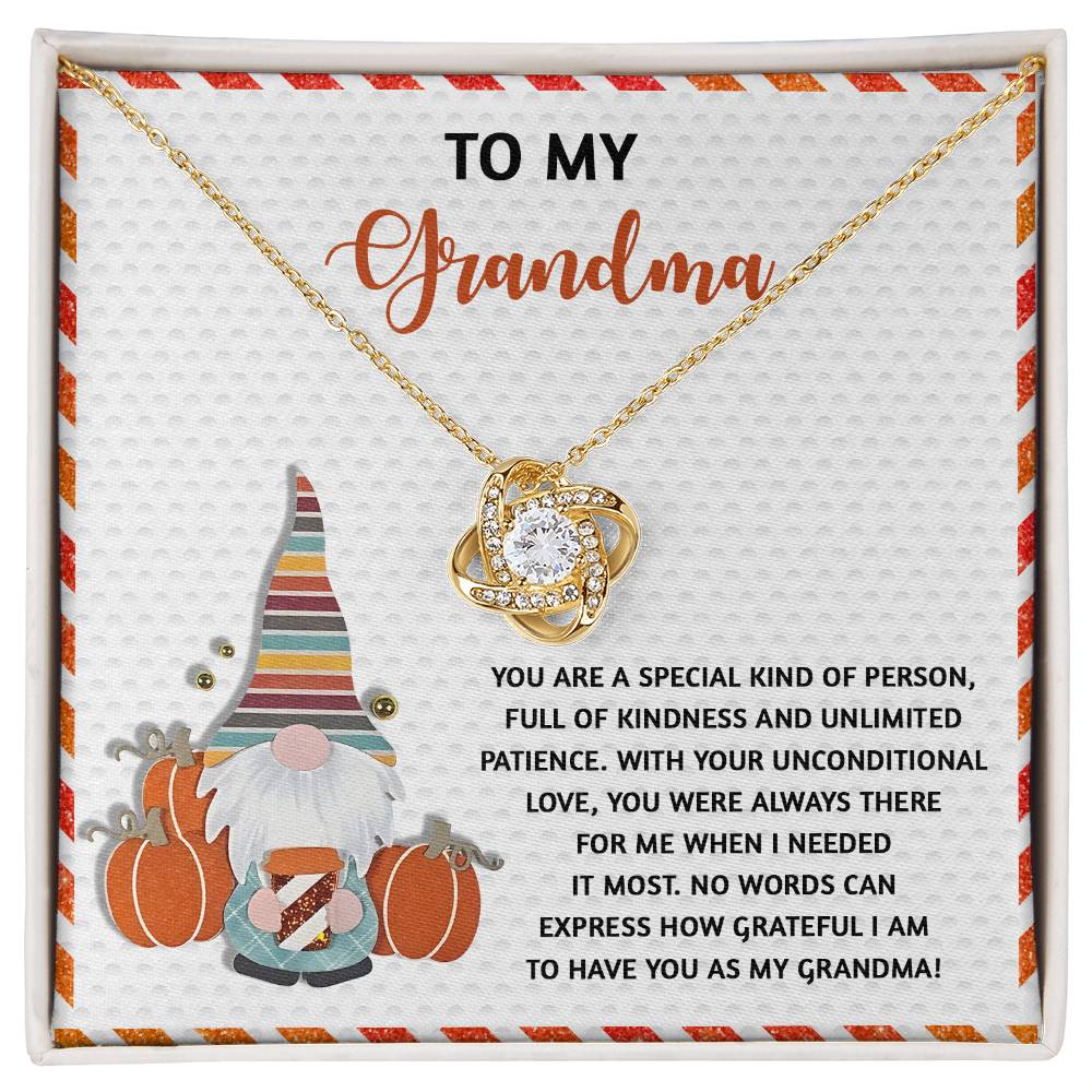 Forever Grateful: A Granddaughter's Love - Love Knot Necklace - Real Rad Boutique