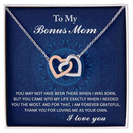 Forever Grateful Mom - Interlocking Hearts Necklace - Real Rad Boutique