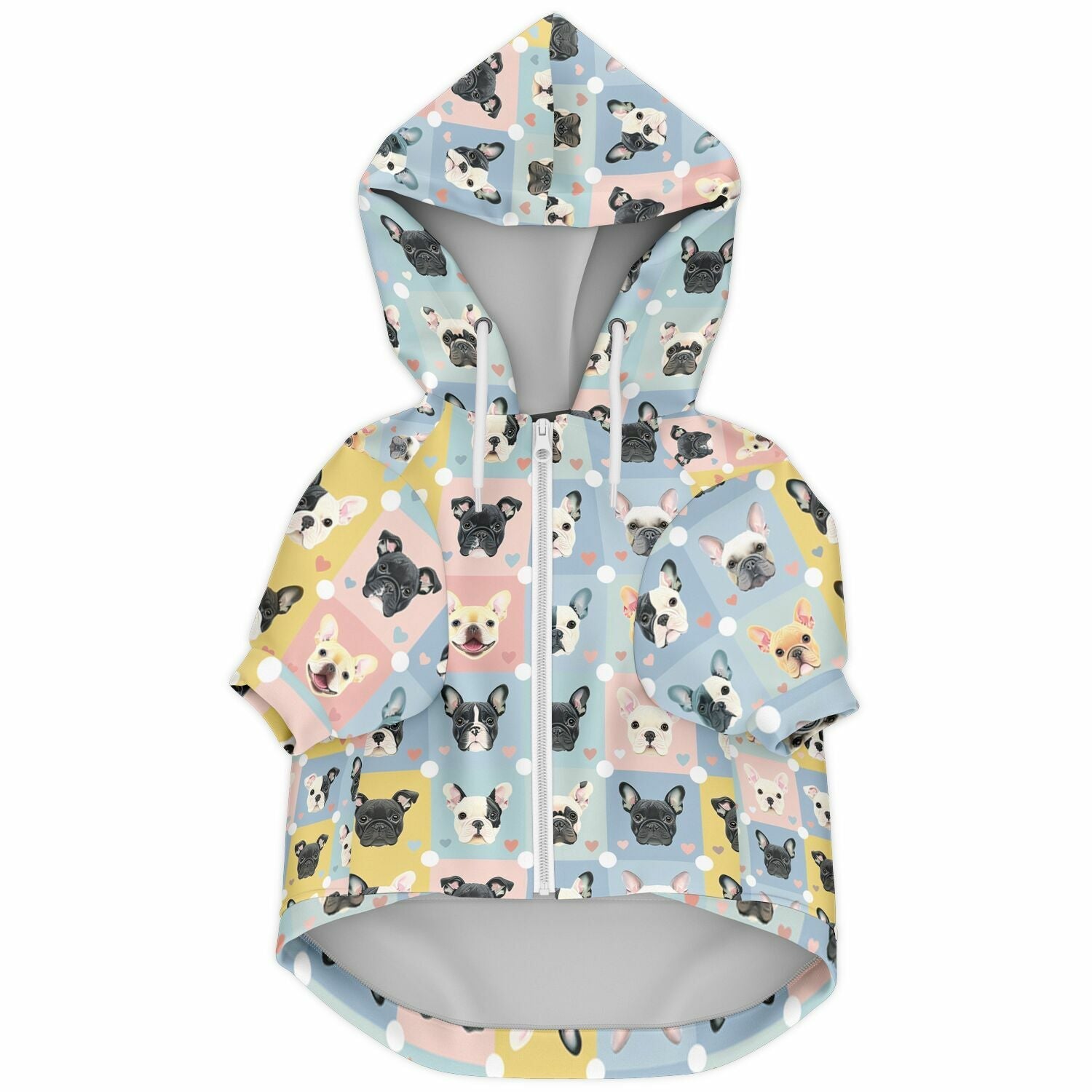 Frenchie Fun - Athletic Dog Zip - Up Hoodie - Real Rad Boutique