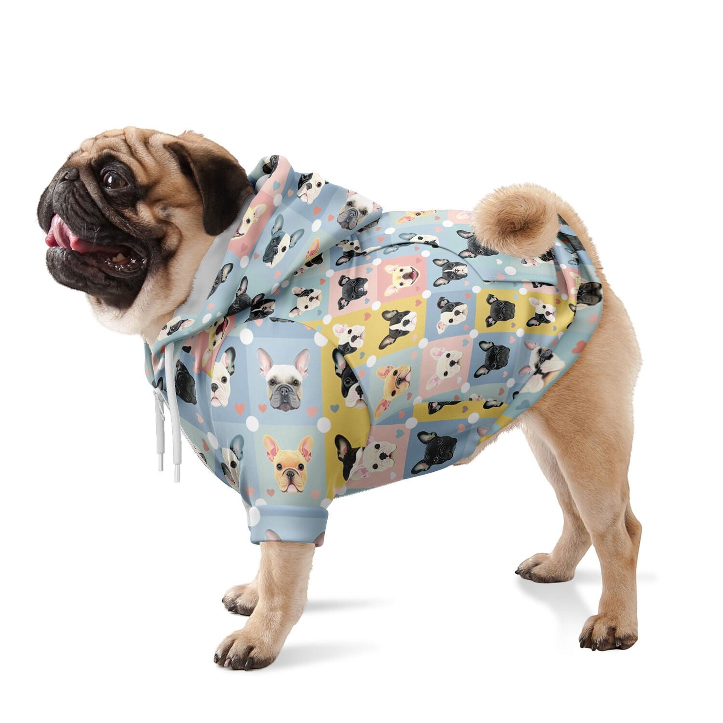 Frenchie Fun - Athletic Dog Zip - Up Hoodie - Real Rad Boutique