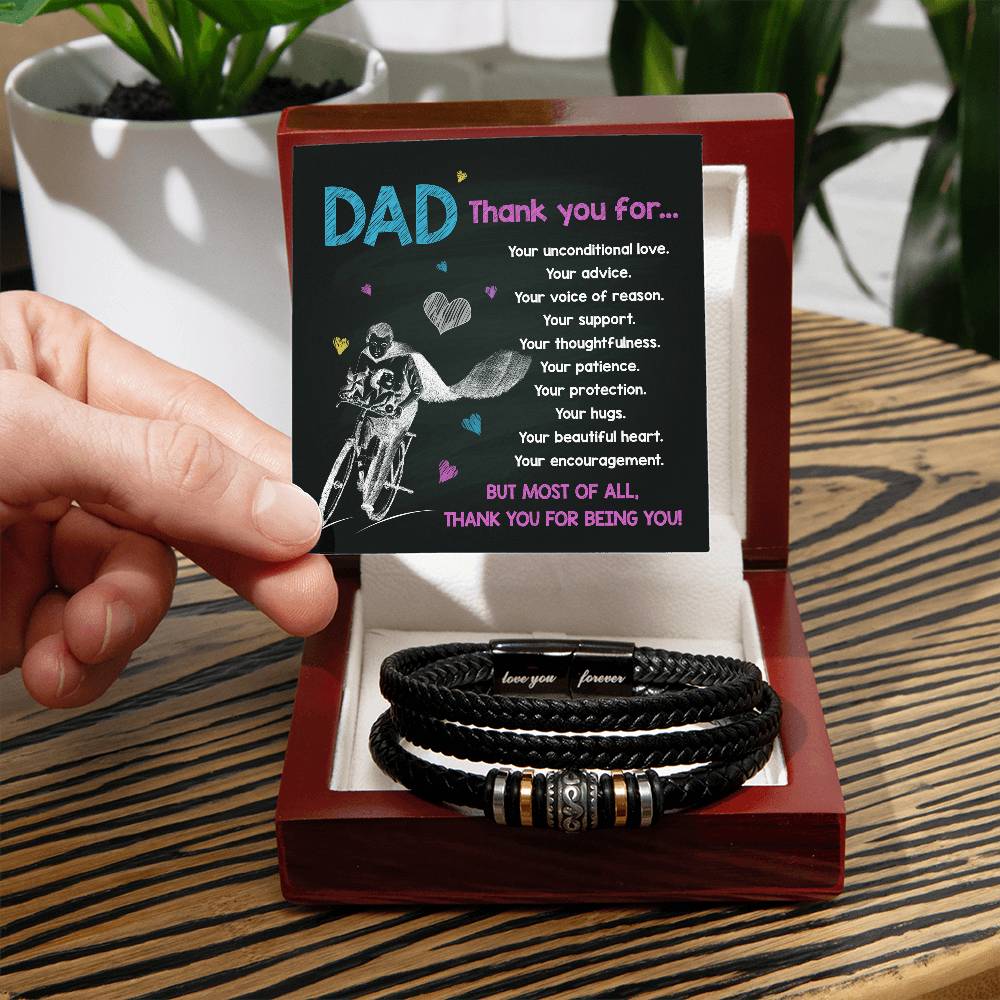 Gratitude for Dad - Love You Forever Bracelet - Real Rad Boutique