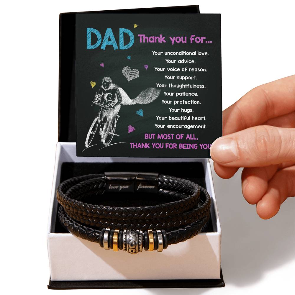 Gratitude for Dad - Love You Forever Bracelet - Real Rad Boutique