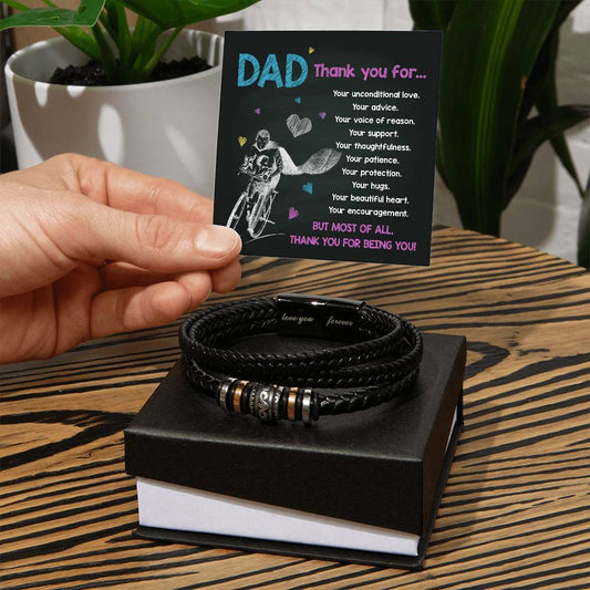 Gratitude for Dad - Love You Forever Bracelet - Real Rad Boutique