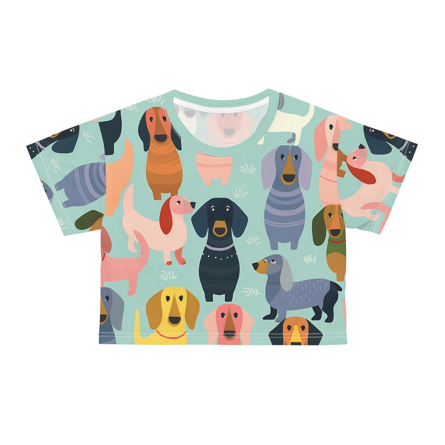 Groovy Delight - Dachshund Crop Tee - Real Rad Boutique