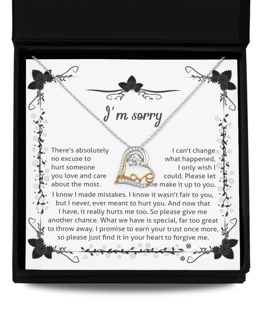 Heartfelt Apology Card - Love Dancing Necklace - Real Rad Boutique