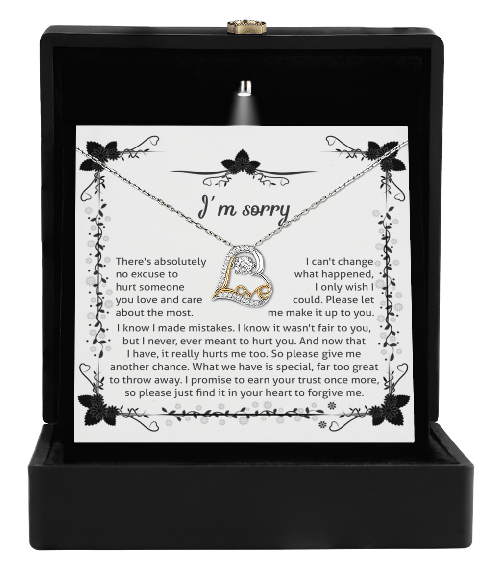 Heartfelt Apology Card - Love Dancing Necklace - Real Rad Boutique