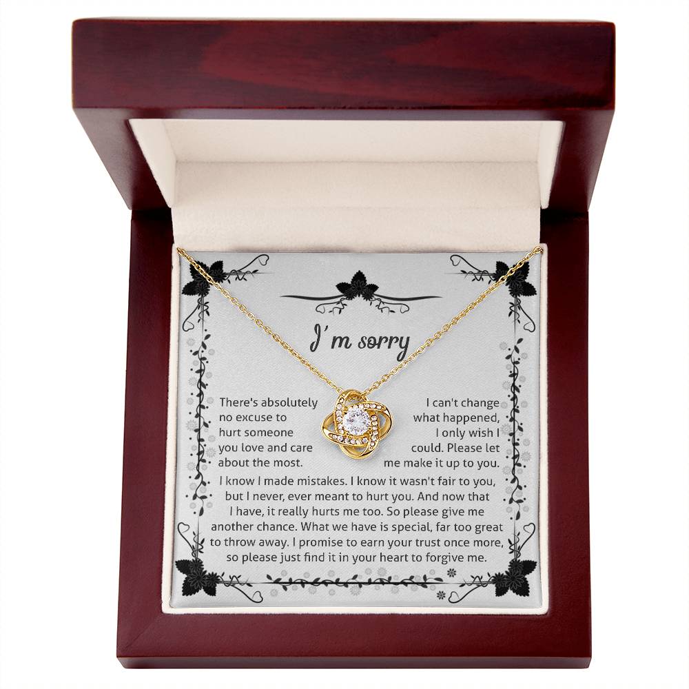 Heartfelt Apology Card - Love Knot Necklace - Real Rad Boutique