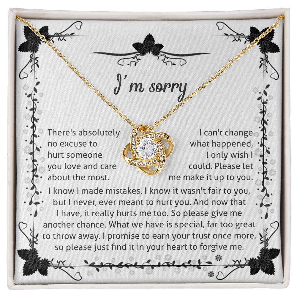 Heartfelt Apology Card - Love Knot Necklace - Real Rad Boutique