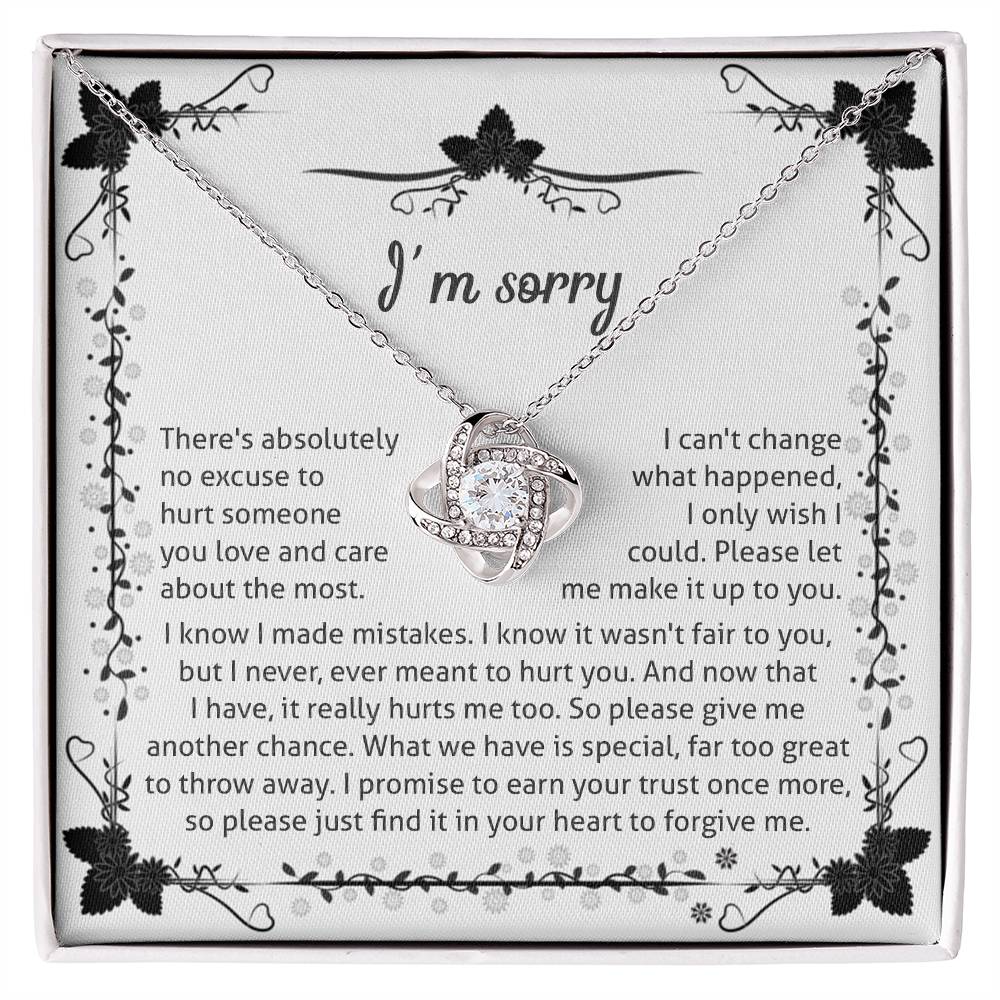 Heartfelt Apology Card - Love Knot Necklace - Real Rad Boutique