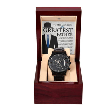 Heartfelt Keepsake - Black Chronograph Watch - Real Rad Boutique