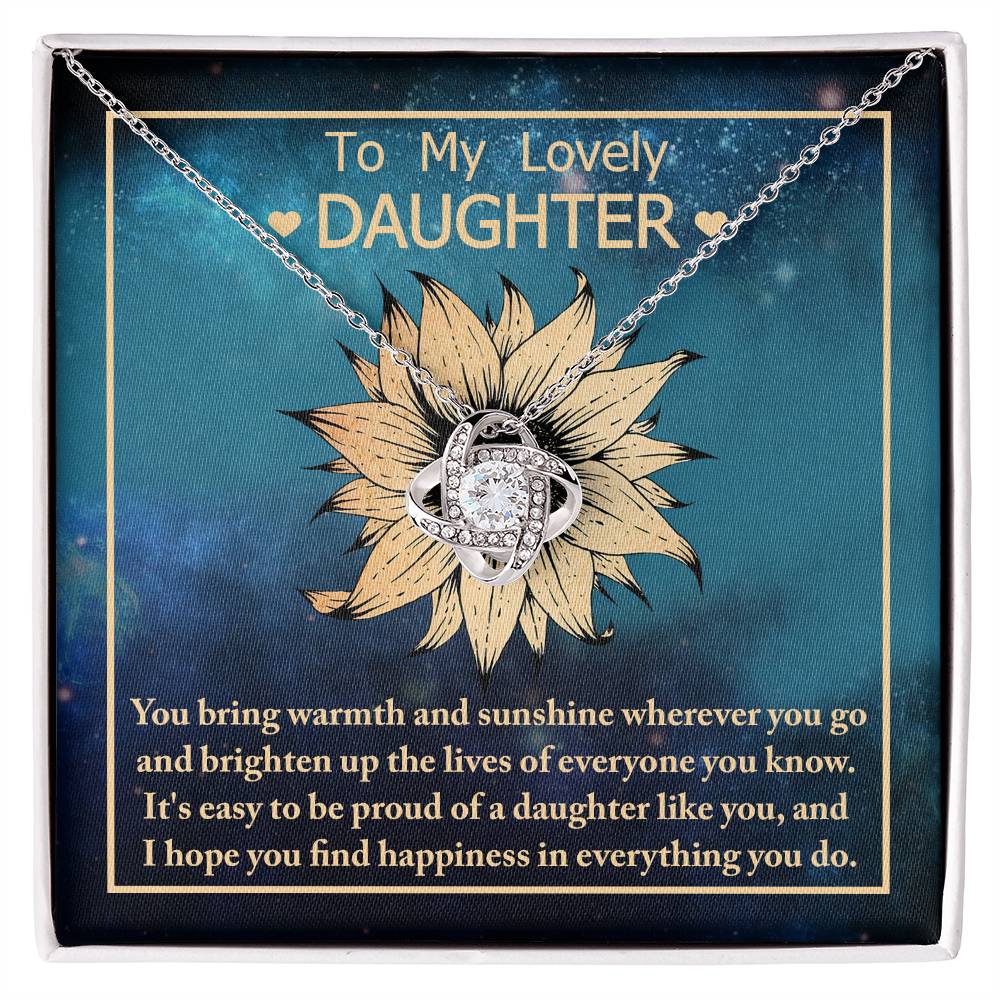 Heartfelt Message for Your Daughter - Love Knot Necklace - Real Rad Boutique