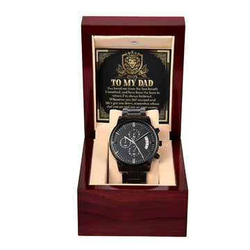 Hero Dad: Always and Forever - Black Chronograph Watch - Real Rad Boutique