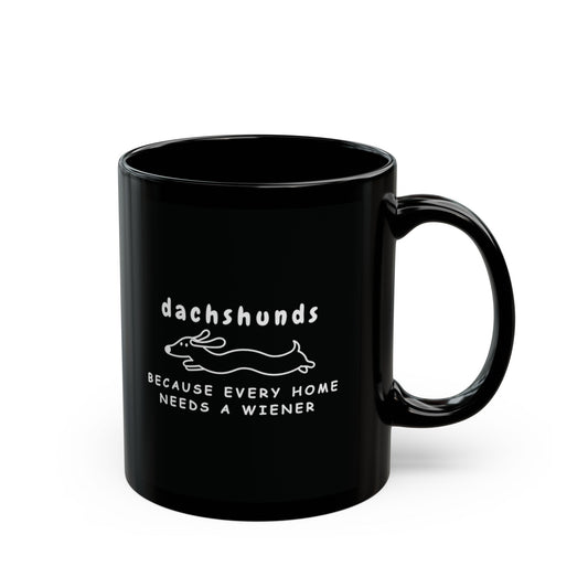 Home Is Where My Dachshund Is - Black Mug - Real Rad Boutique