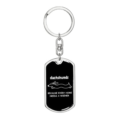 Home Is Where My Dachshund Is - Dog Tag with Swivel Keychain - Real Rad Boutique