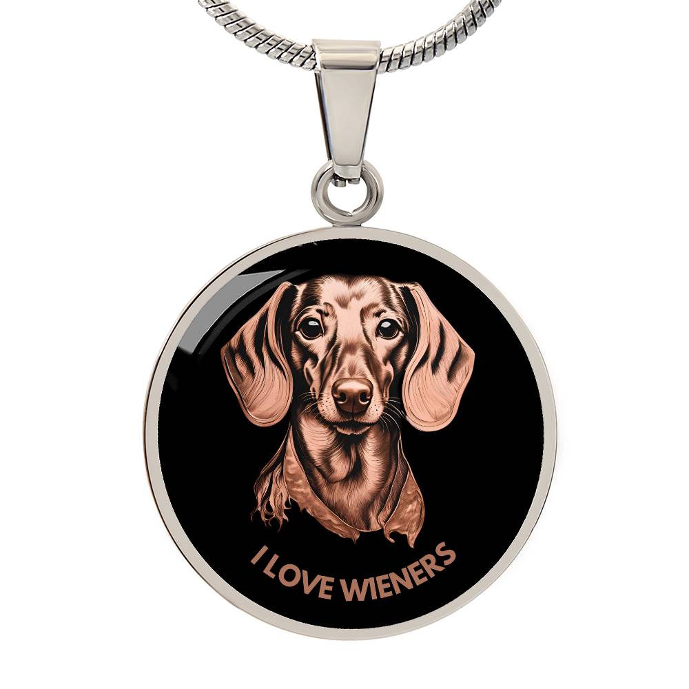 I Love Wieners - Circle Pendant - Real Rad Boutique