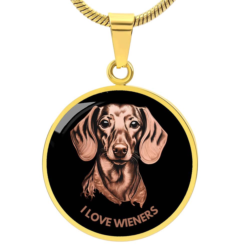 I Love Wieners - Circle Pendant - Real Rad Boutique