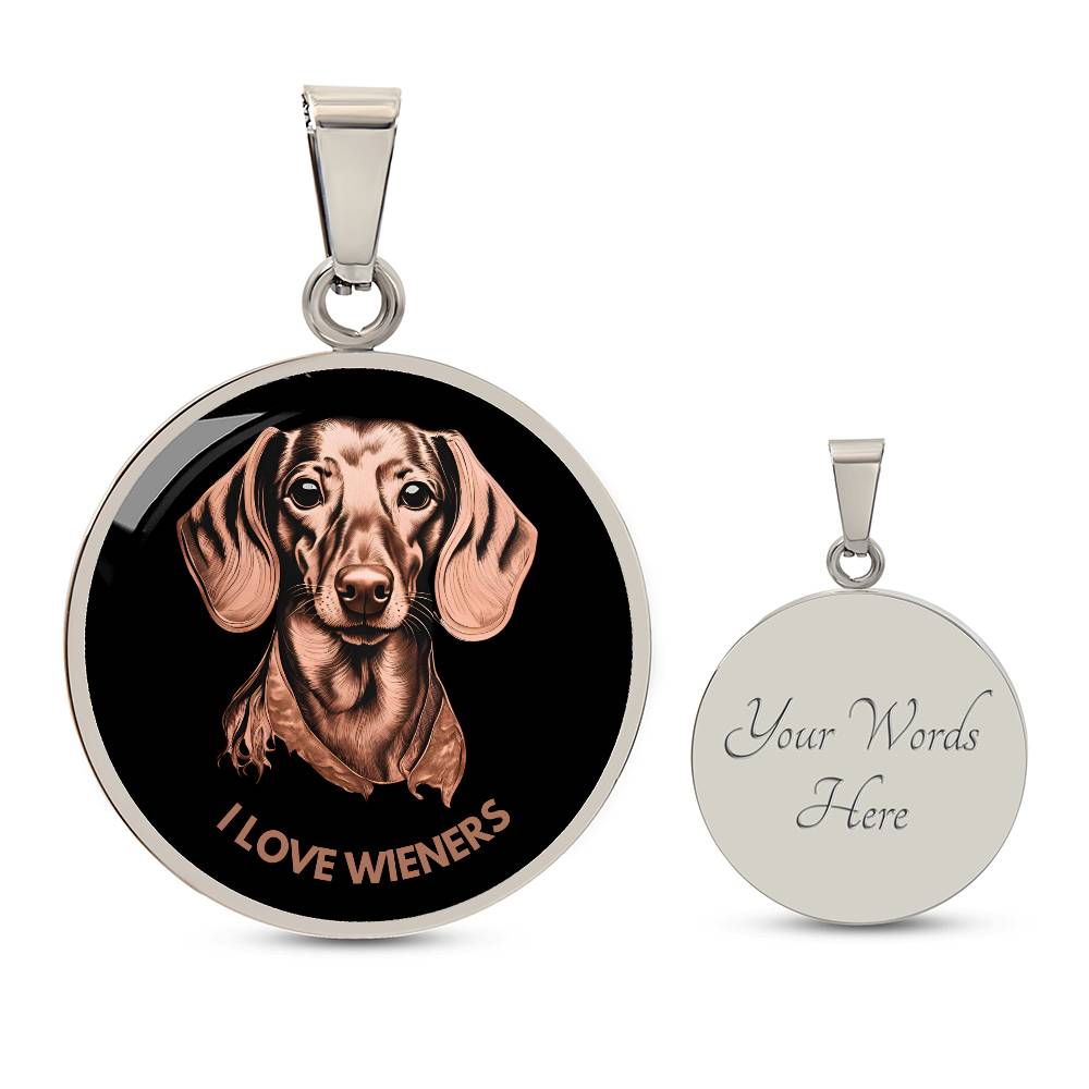 I Love Wieners - Circle Pendant - Real Rad Boutique