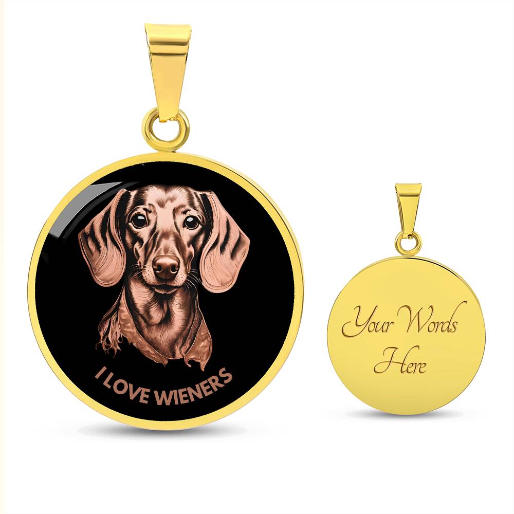 I Love Wieners - Circle Pendant - Real Rad Boutique