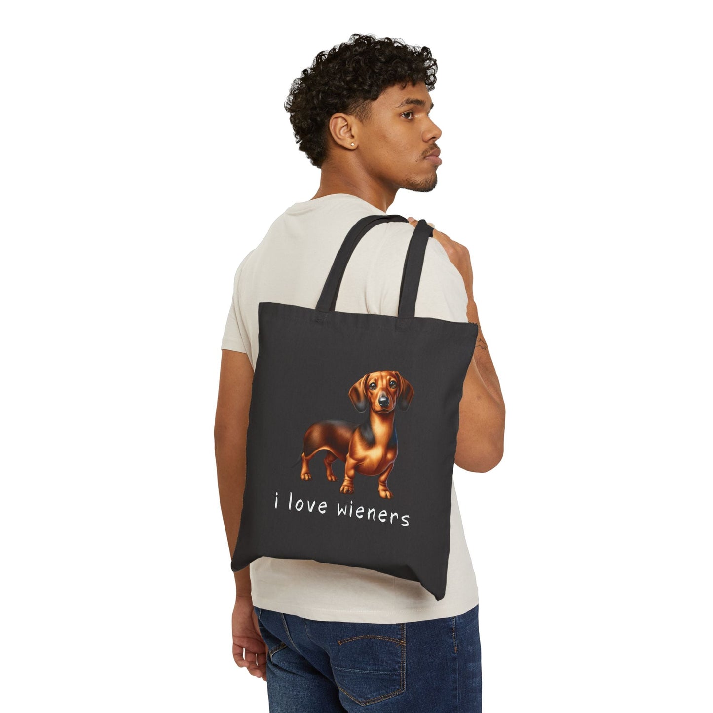 I Love Wieners - Cotton Canvas Tote Bag - Real Rad Boutique