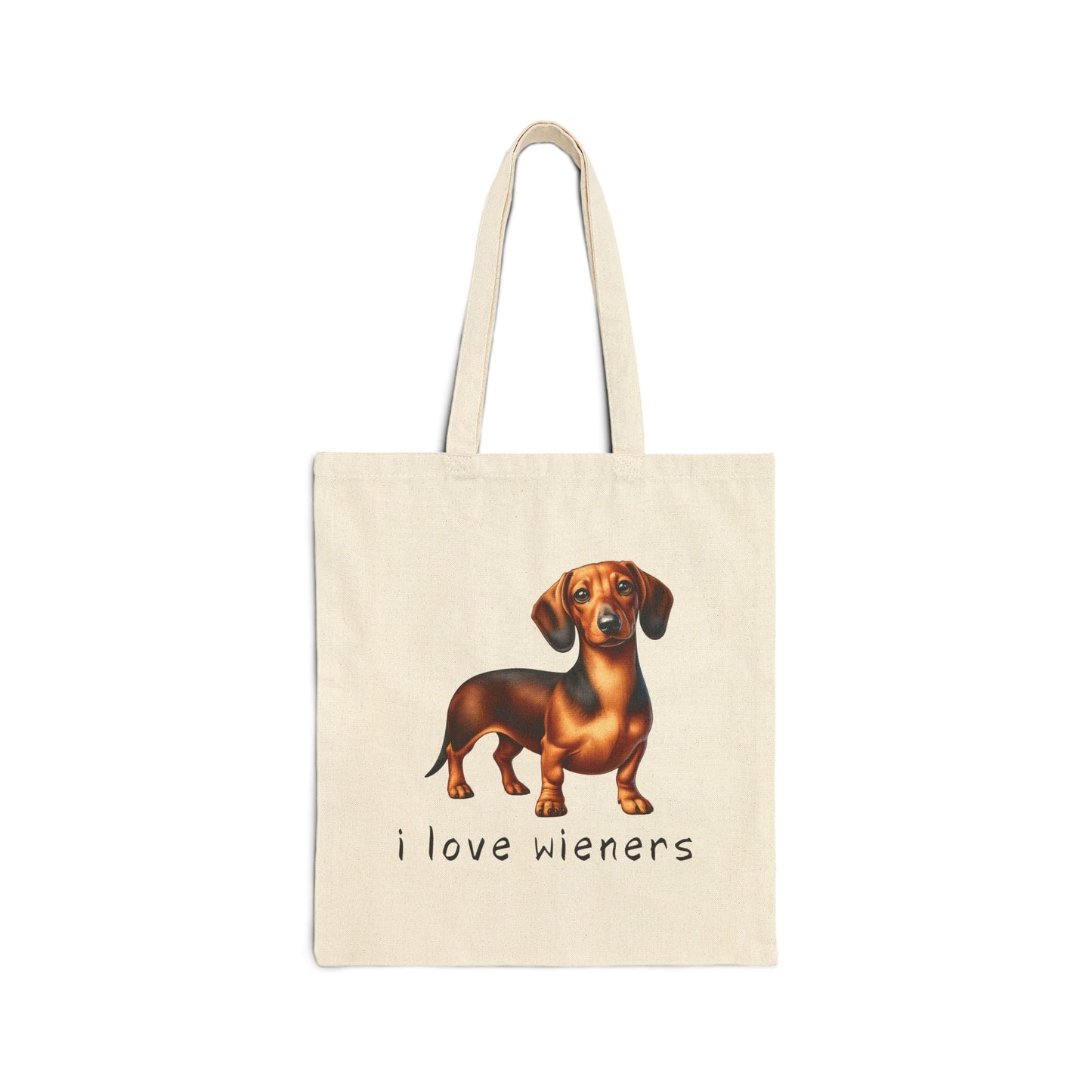 I Love Wieners - Cotton Canvas Tote Bag - Real Rad Boutique