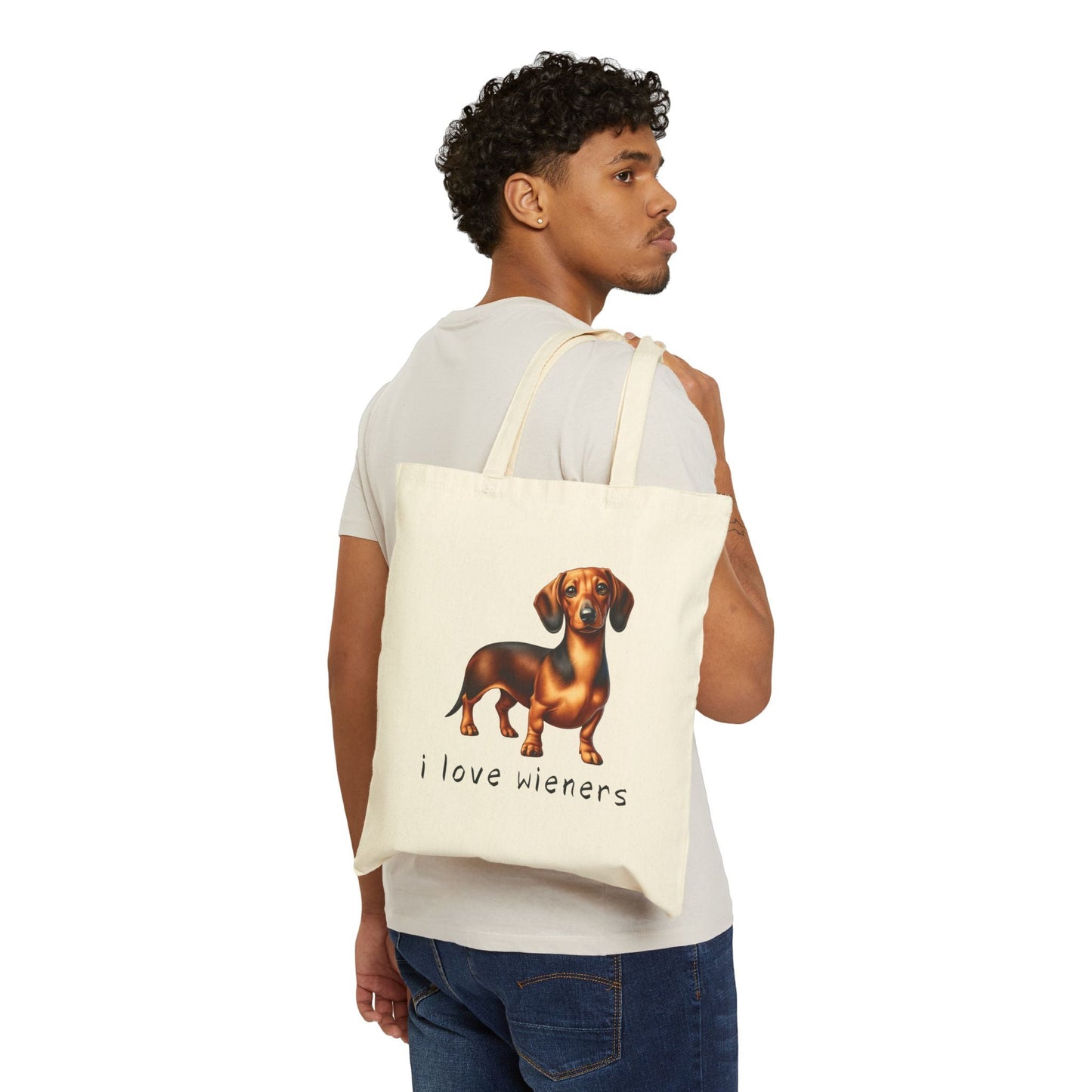 I Love Wieners - Cotton Canvas Tote Bag - Real Rad Boutique