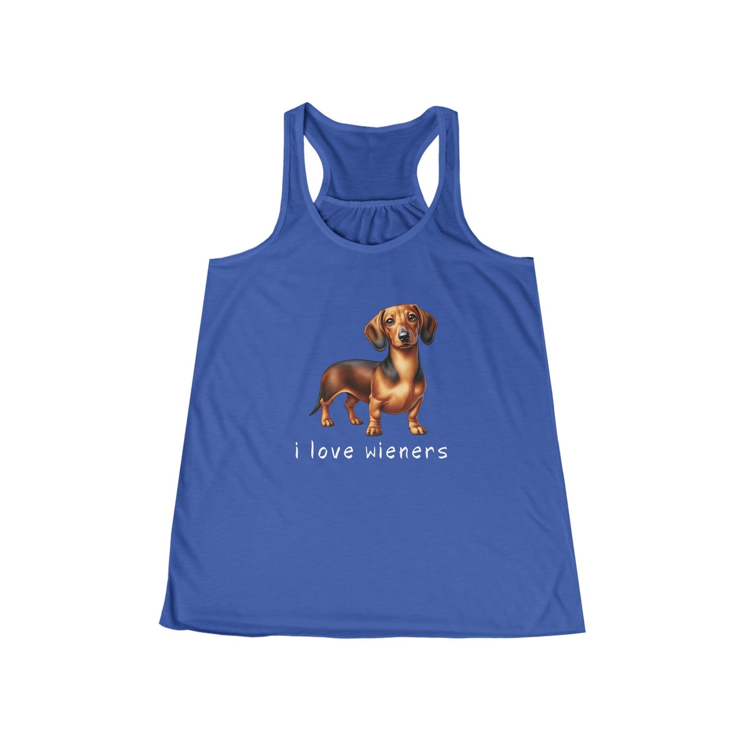 I Love Wieners - Women's Flowy Racerback Tank - Real Rad Boutique