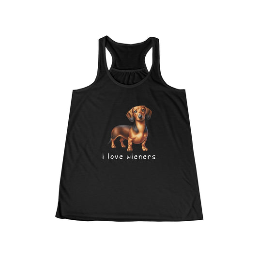 I Love Wieners - Women's Flowy Racerback Tank - Real Rad Boutique