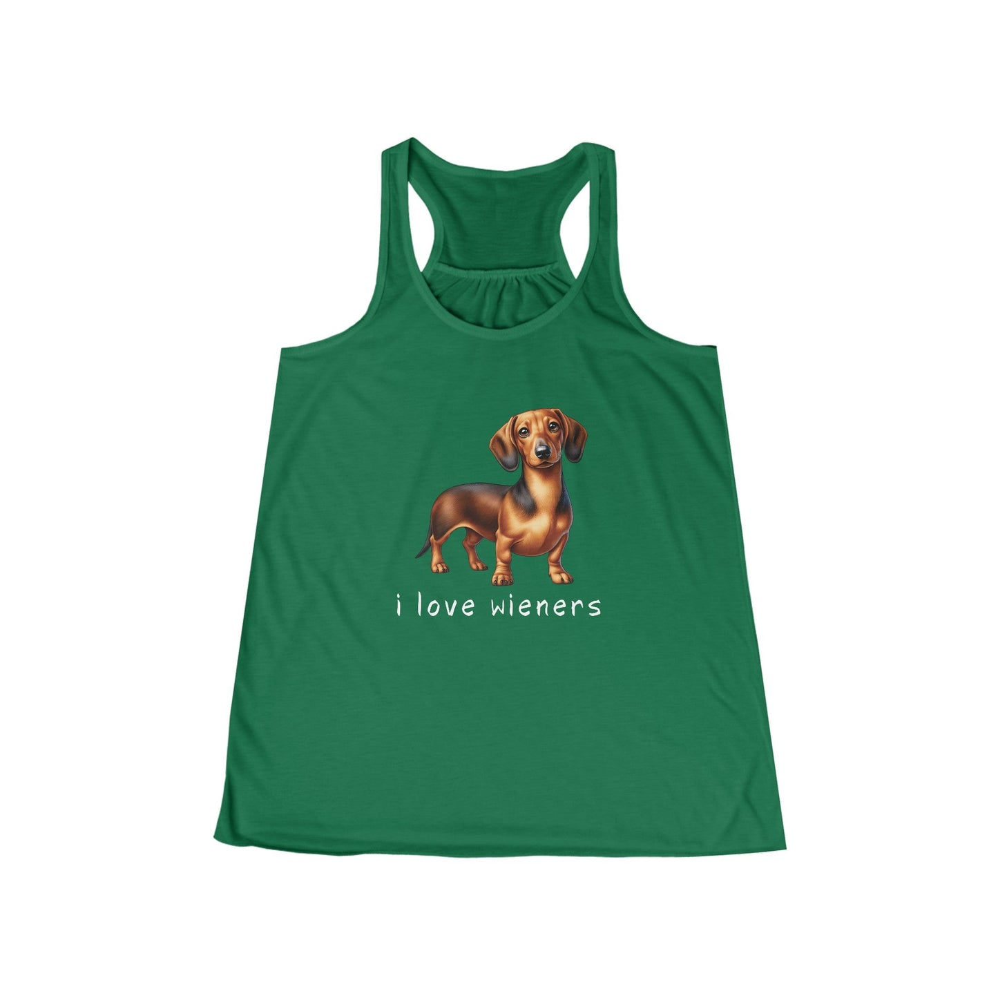 I Love Wieners - Women's Flowy Racerback Tank - Real Rad Boutique