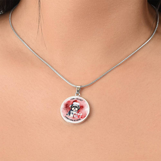 I Shih Tzu Not Christmas Is Here Graphic Necklace - Real Rad Boutique