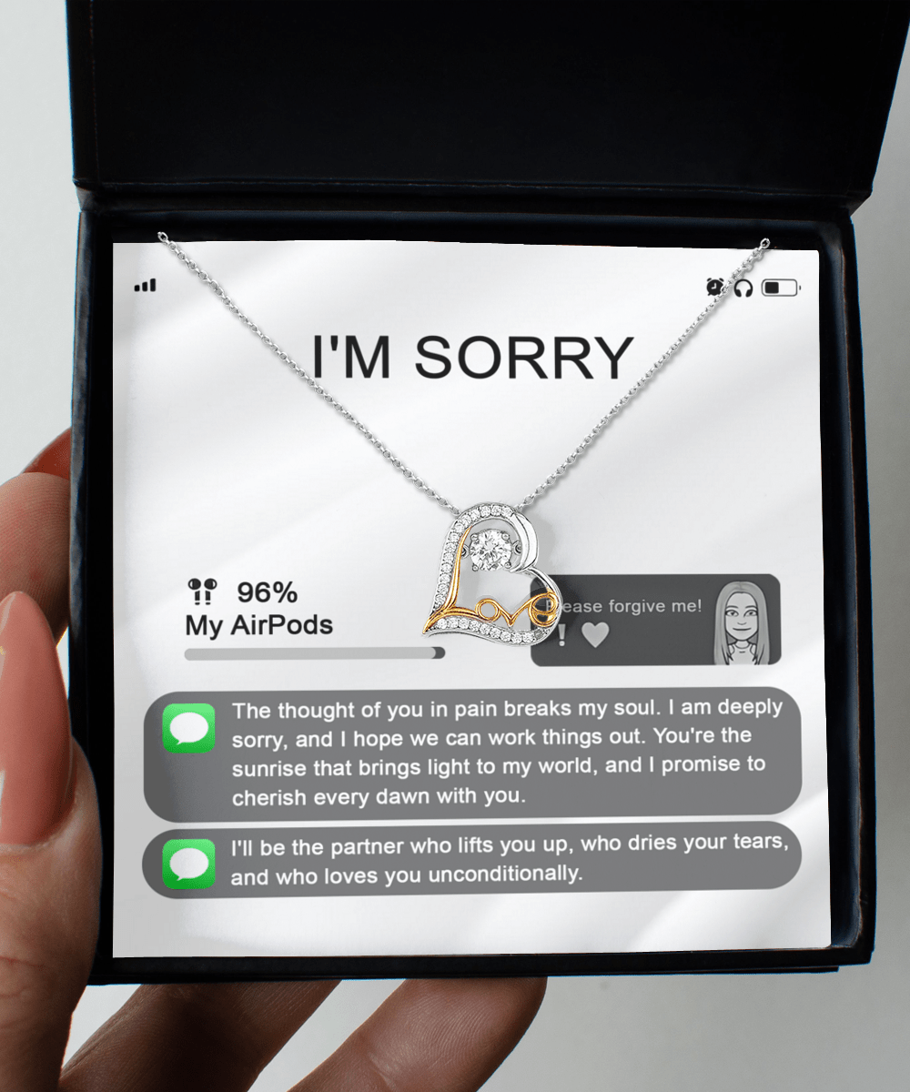 "I'm Sorry" Card - Love Dancing Necklace - Real Rad Boutique