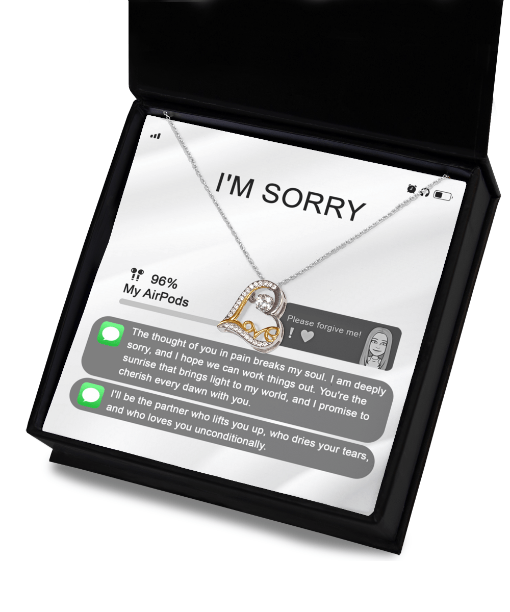 "I'm Sorry" Card - Love Dancing Necklace - Real Rad Boutique