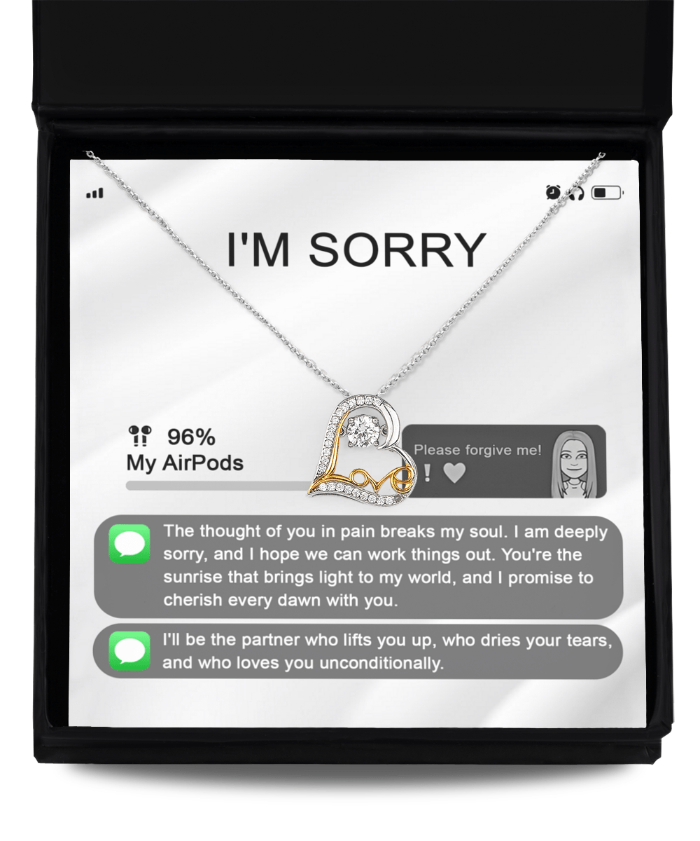 "I'm Sorry" Card - Love Dancing Necklace - Real Rad Boutique