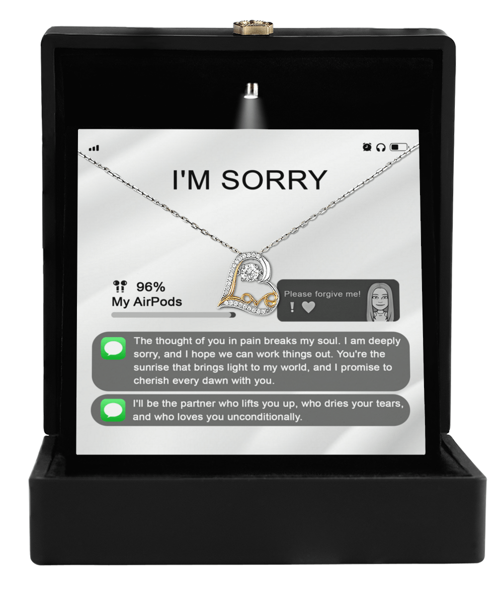 "I'm Sorry" Card - Love Dancing Necklace - Real Rad Boutique