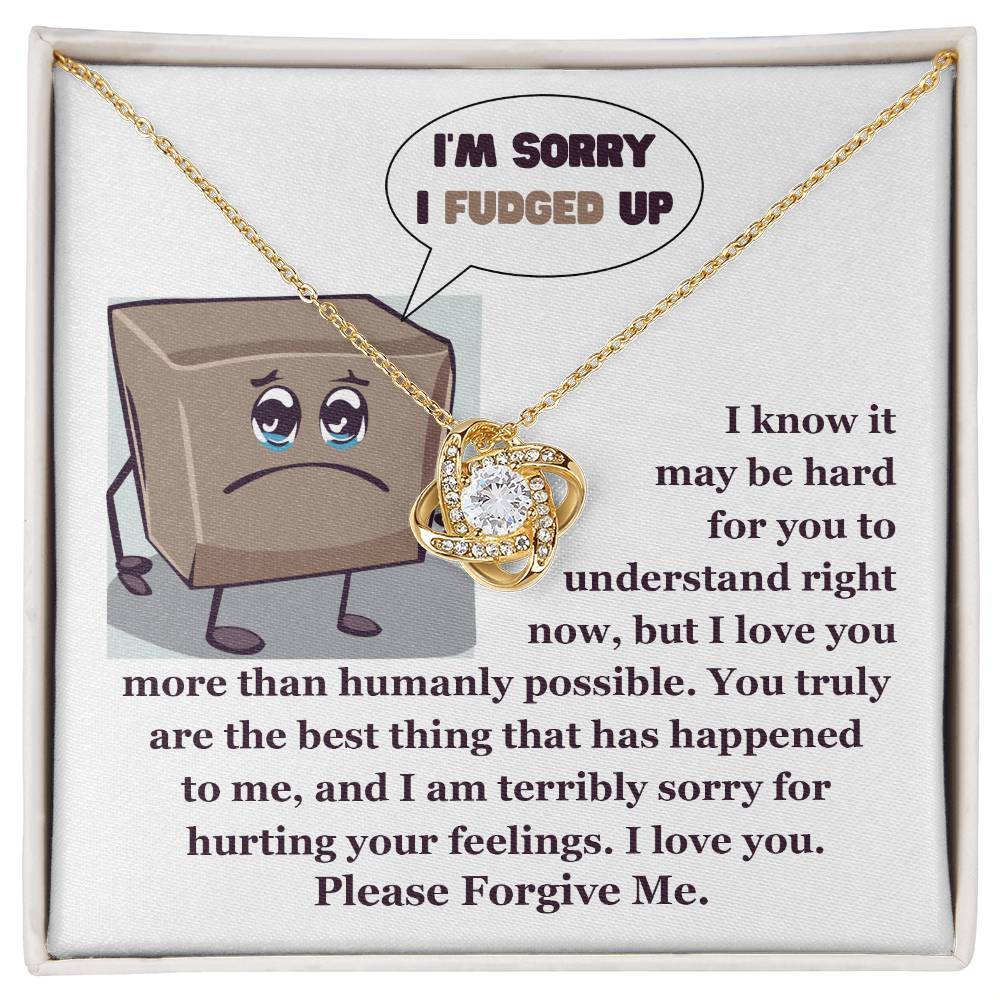 I'm Sorry I Fudged Up - Love Knot Necklace - Real Rad Boutique