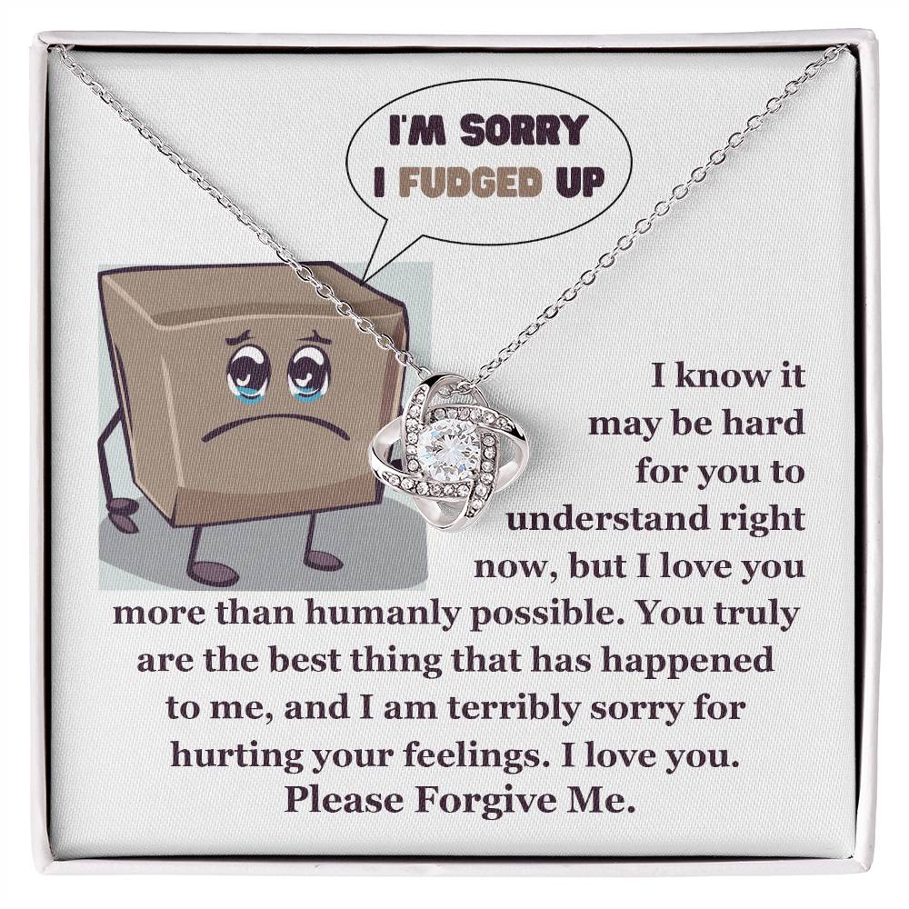 I'm Sorry I Fudged Up - Love Knot Necklace - Real Rad Boutique