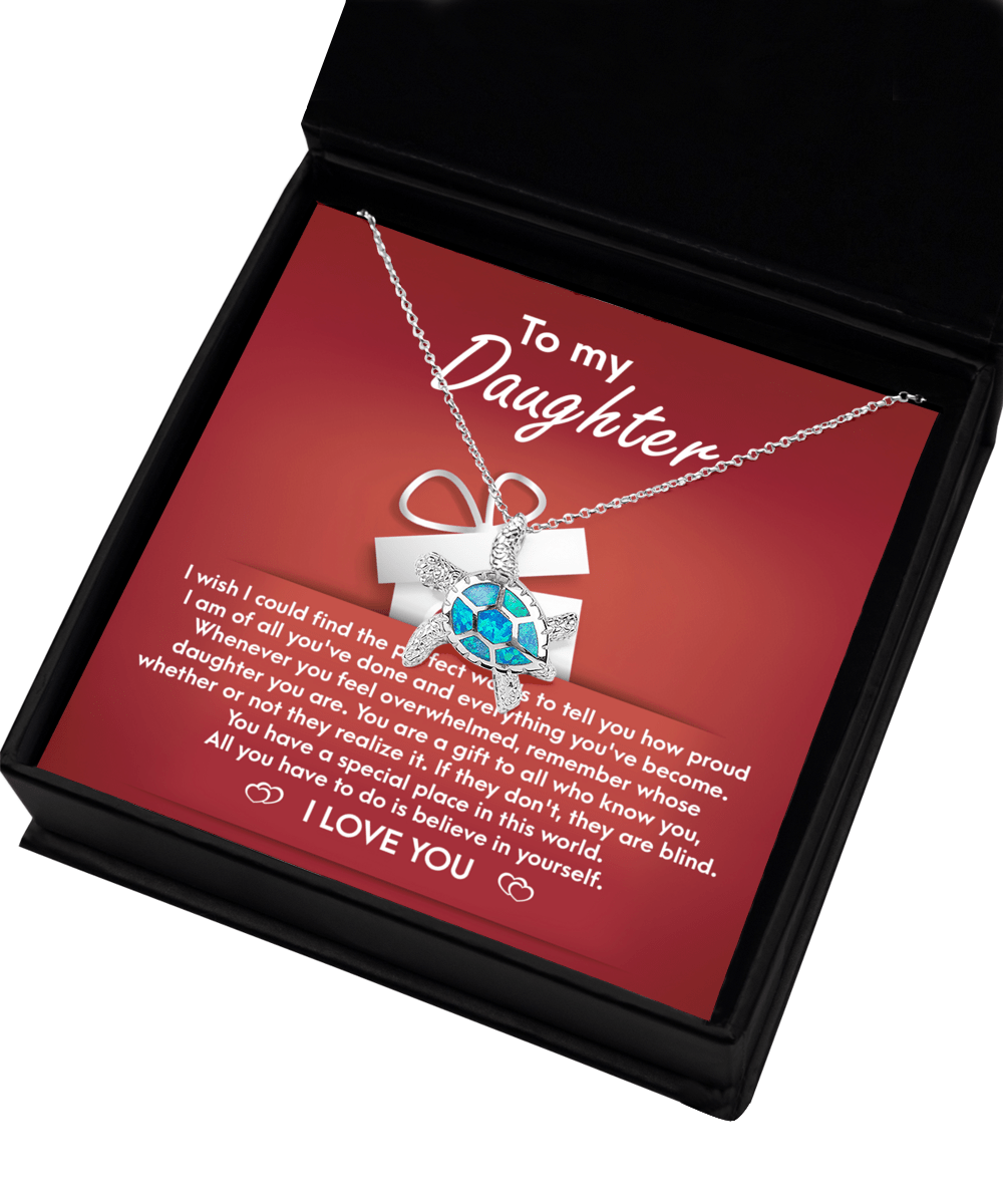 Inspirational Gift - Opal Turtle Necklace - Real Rad Boutique