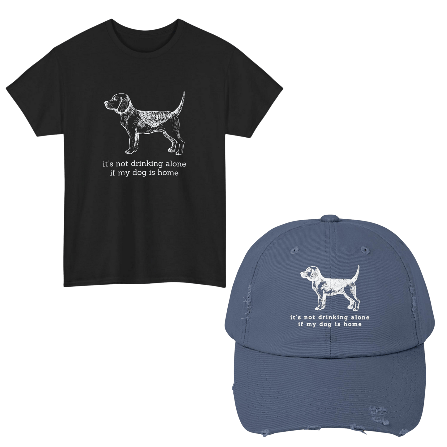 It's Not Drinking Alone T - Shirt & Cap Bundle - Real Rad Boutique