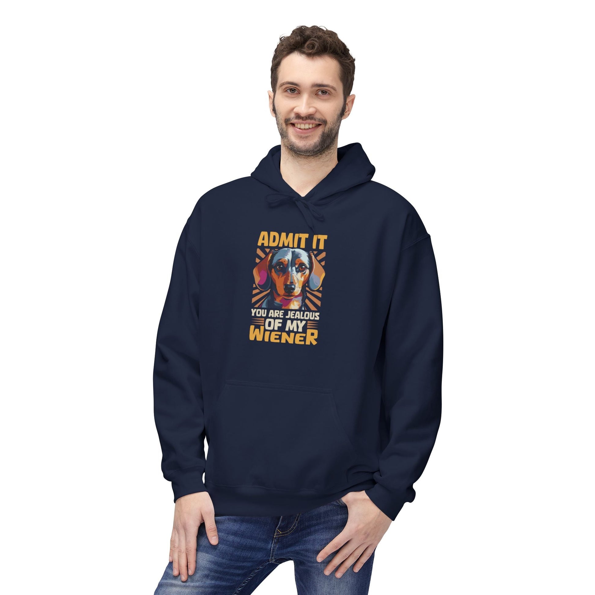 Jealous Of My Wiener? - Softstyle Fleece Hoodie - Real Rad Boutique