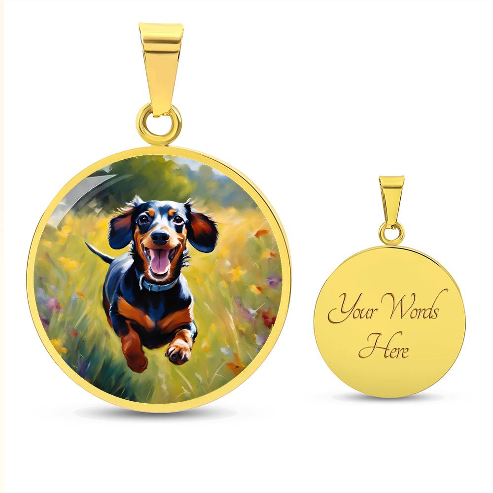 Joyful Doxie - Circle Pendant - Real Rad Boutique