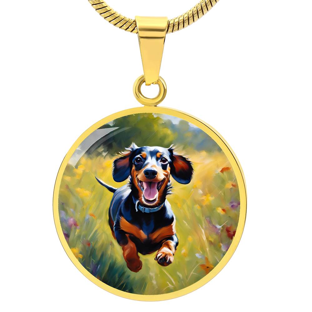 Joyful Doxie - Circle Pendant - Real Rad Boutique