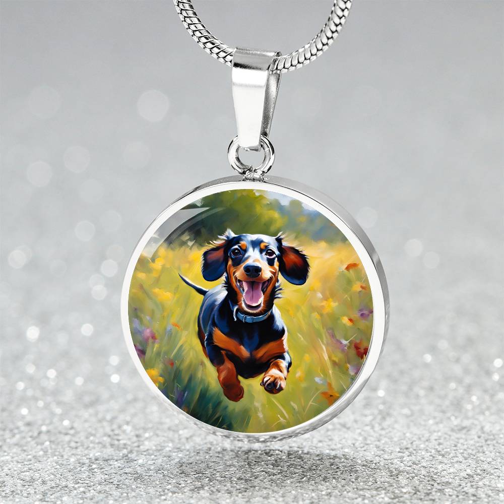 Joyful Doxie - Circle Pendant - Real Rad Boutique