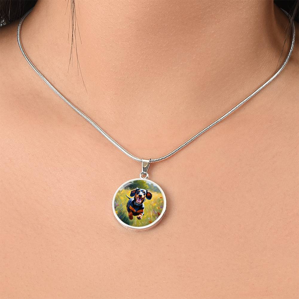 Joyful Doxie - Circle Pendant - Real Rad Boutique