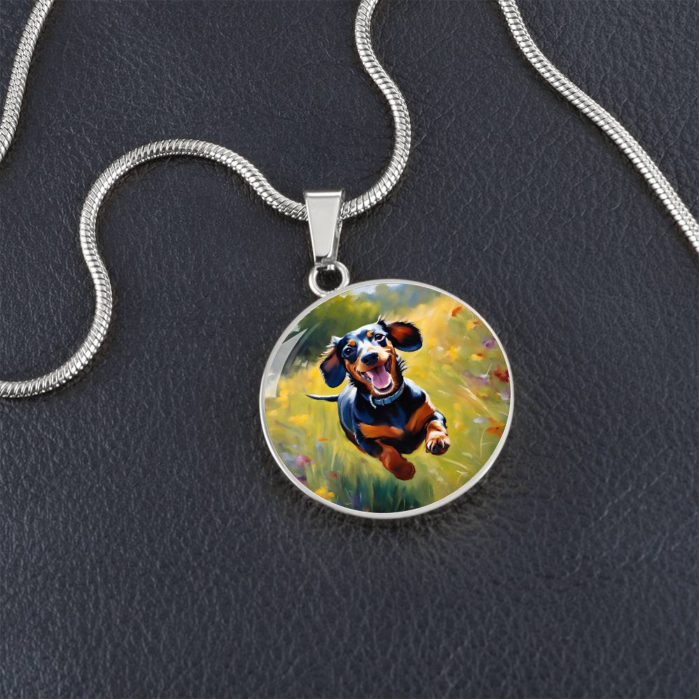 Joyful Doxie - Circle Pendant - Real Rad Boutique