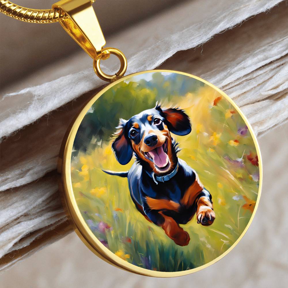 Joyful Doxie - Circle Pendant - Real Rad Boutique