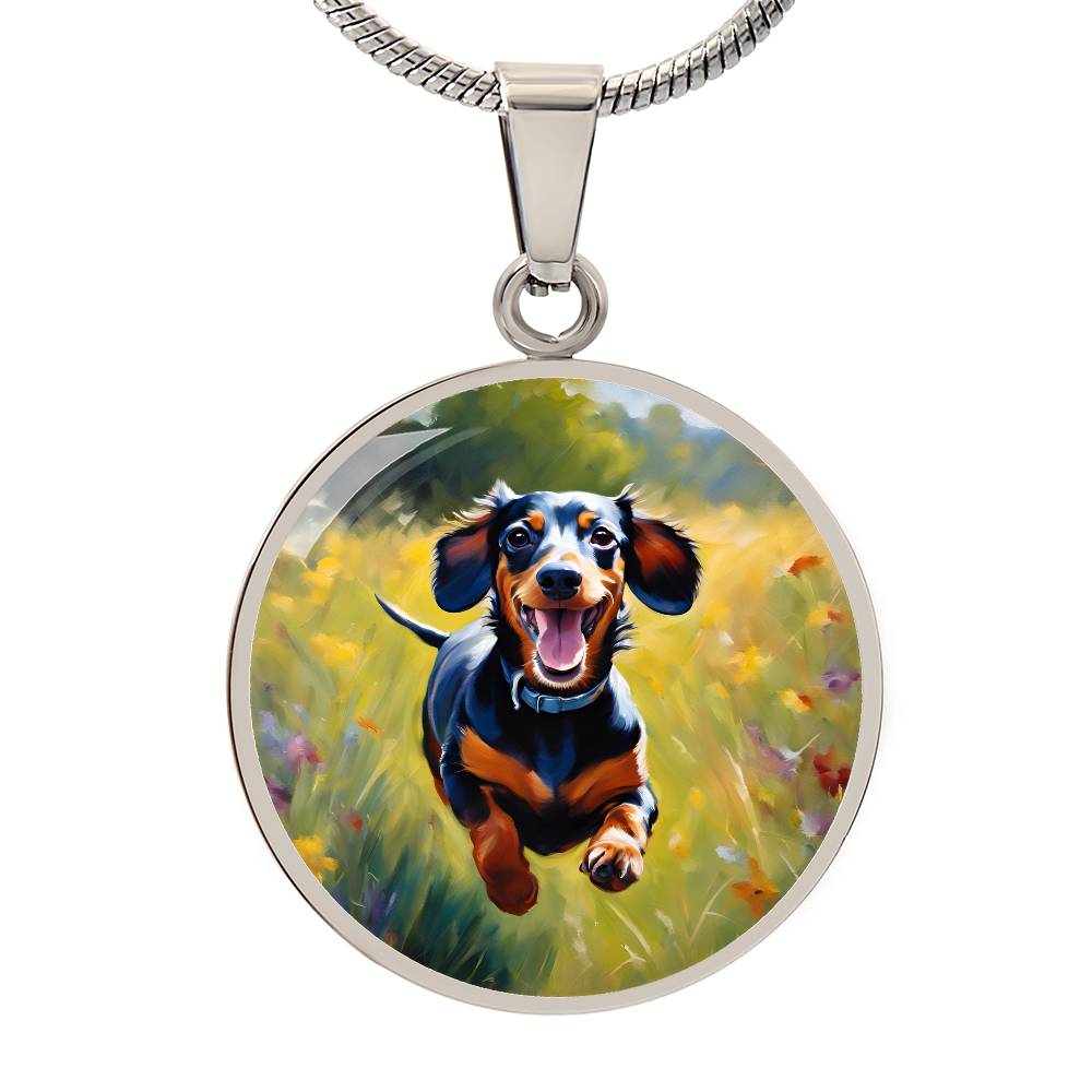 Joyful Doxie - Circle Pendant - Real Rad Boutique