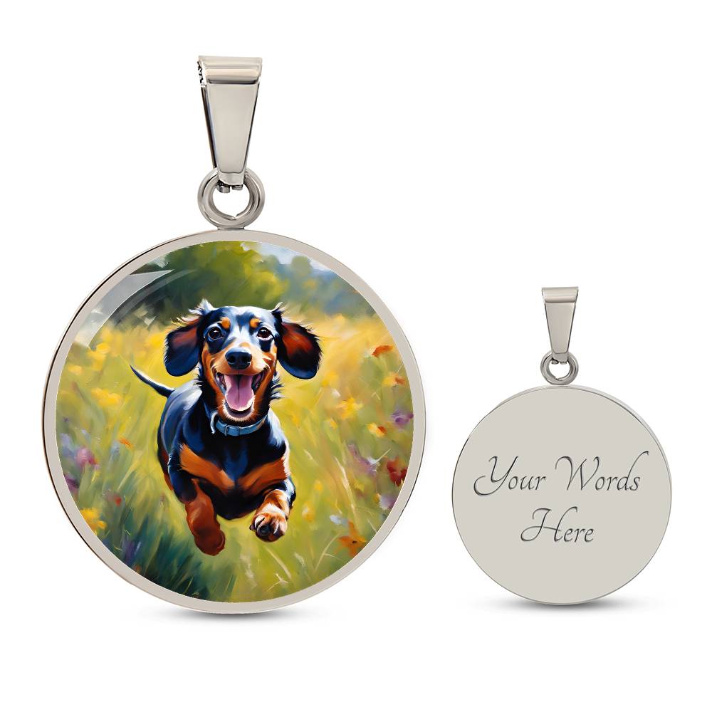 Joyful Doxie - Circle Pendant - Real Rad Boutique