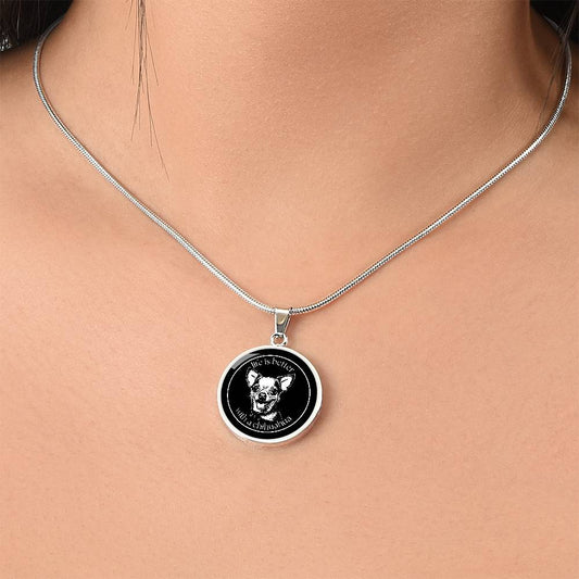 Life Is Great With A Chihuahua - Circle Necklace - Real Rad Boutique