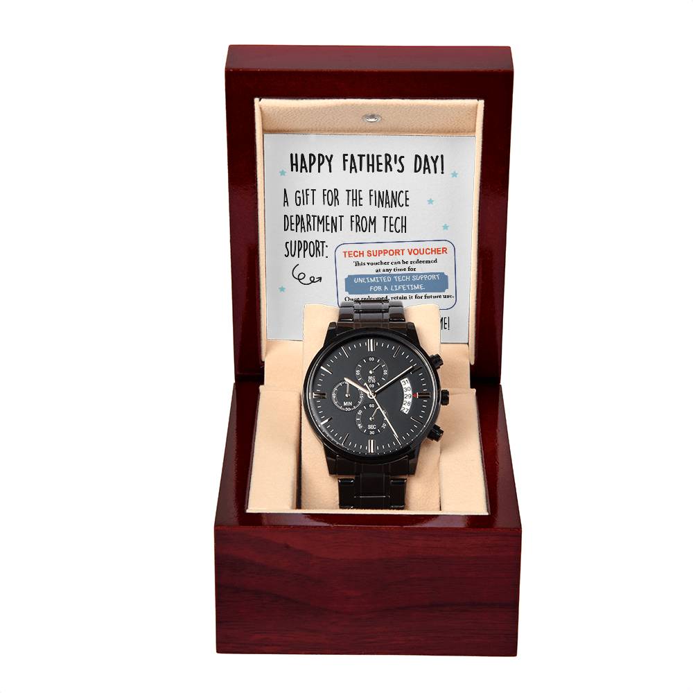 Lifetime Tech - Black Chronograph Watch - Real Rad Boutique