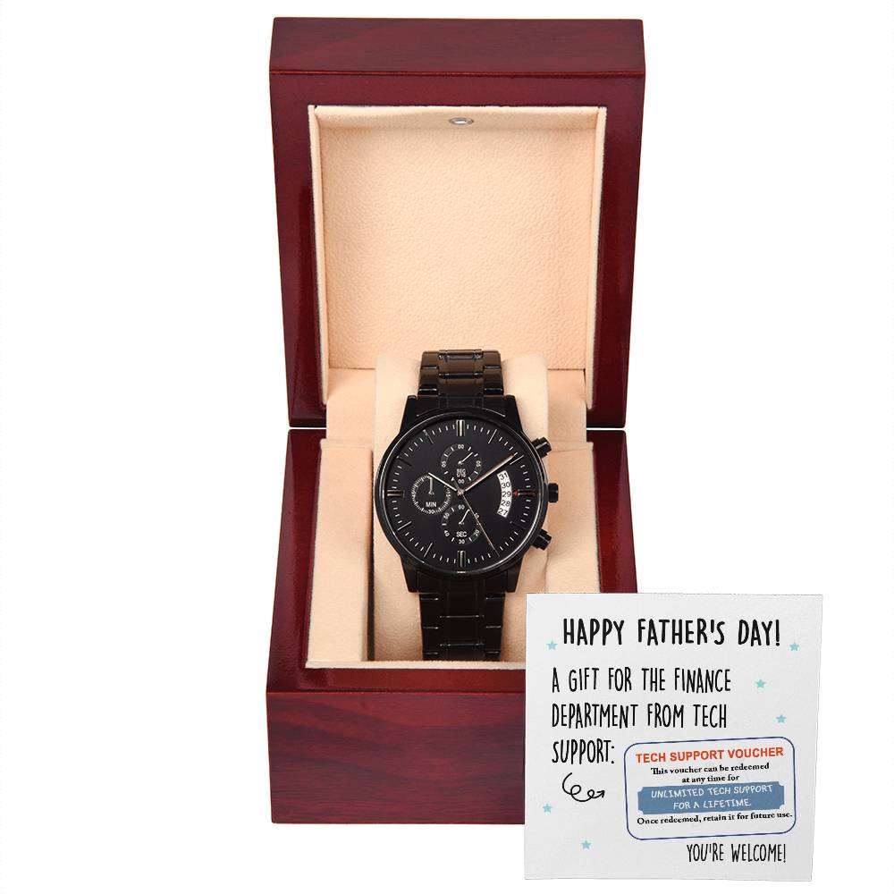 Lifetime Tech - Black Chronograph Watch - Real Rad Boutique