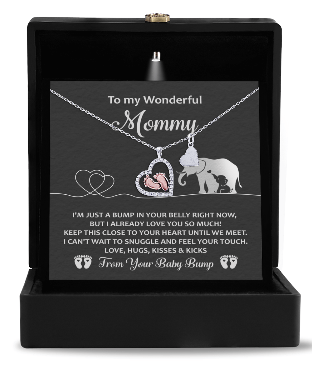 Love from the Bump - Baby Feet Necklace - Real Rad Boutique